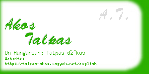 akos talpas business card